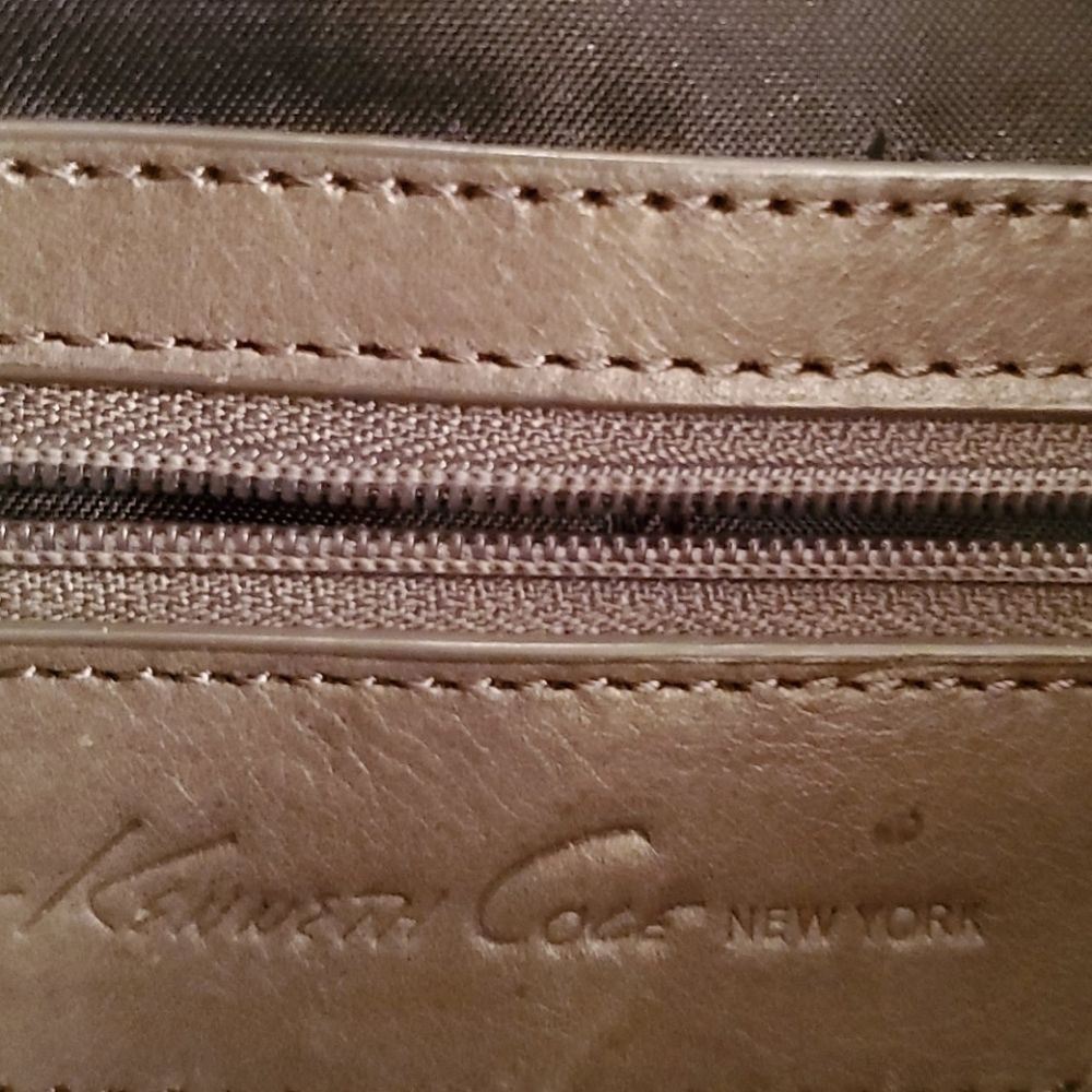 Black leather work bag